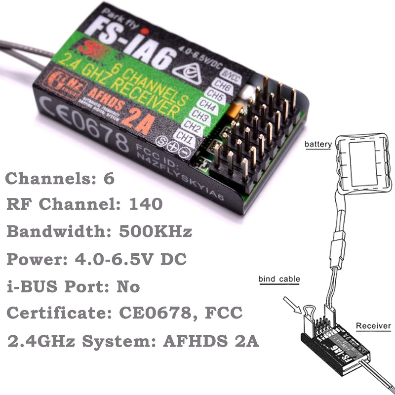 플라이스카이 FS-IA6 수신기 6채널 듀얼 안테나 i - Drone Racing Battery 리뷰 및 가격