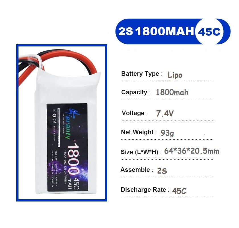 2PCS 7.4V Lipo 2S 배터리 1500mah/ - Drone Racing Battery 리뷰 및 가격