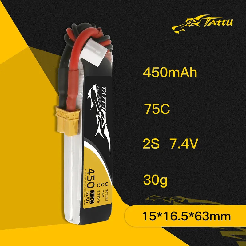 3Pcs 새로운 TATTU 450/500/550mAh  - Drone Racing Battery 리뷰 및 가격